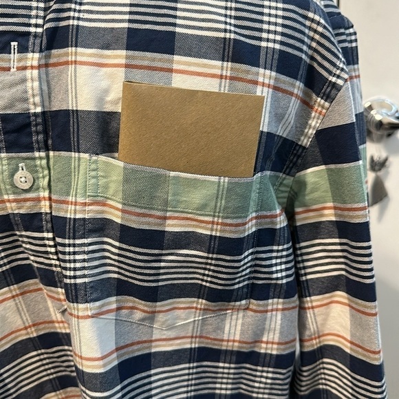 BROOKS BROTHERS RED FLEECE OXFORD BUTTON DOWN PLAID POPOVER GUC SZ L - Picture 4 of 9